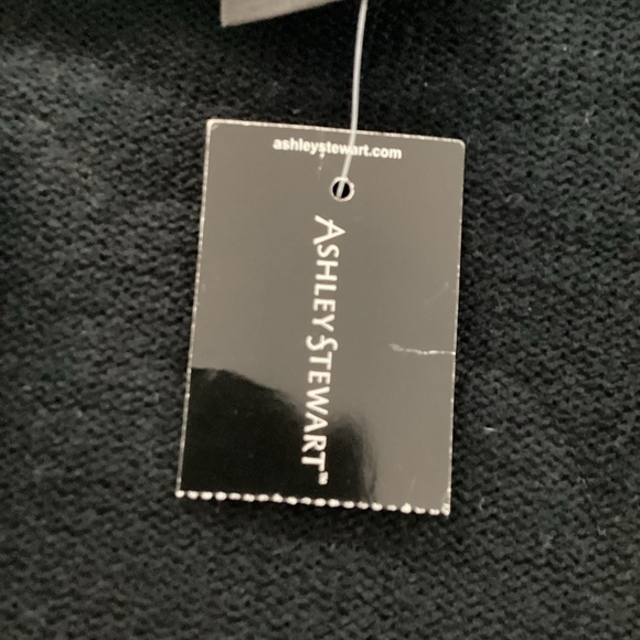 ASHLEY STEWART PLUS SIZE 22 24 TOP BLACK PATCH EMBROIDERED SWEATER CARDIGAN‎ - Picture 10 of 12